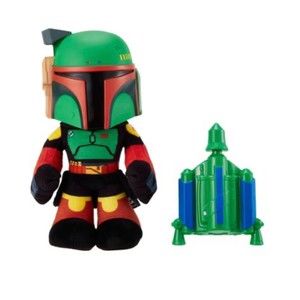 Star Wars Rocket Launching Boba Fett Feature Plush 12" Tall New